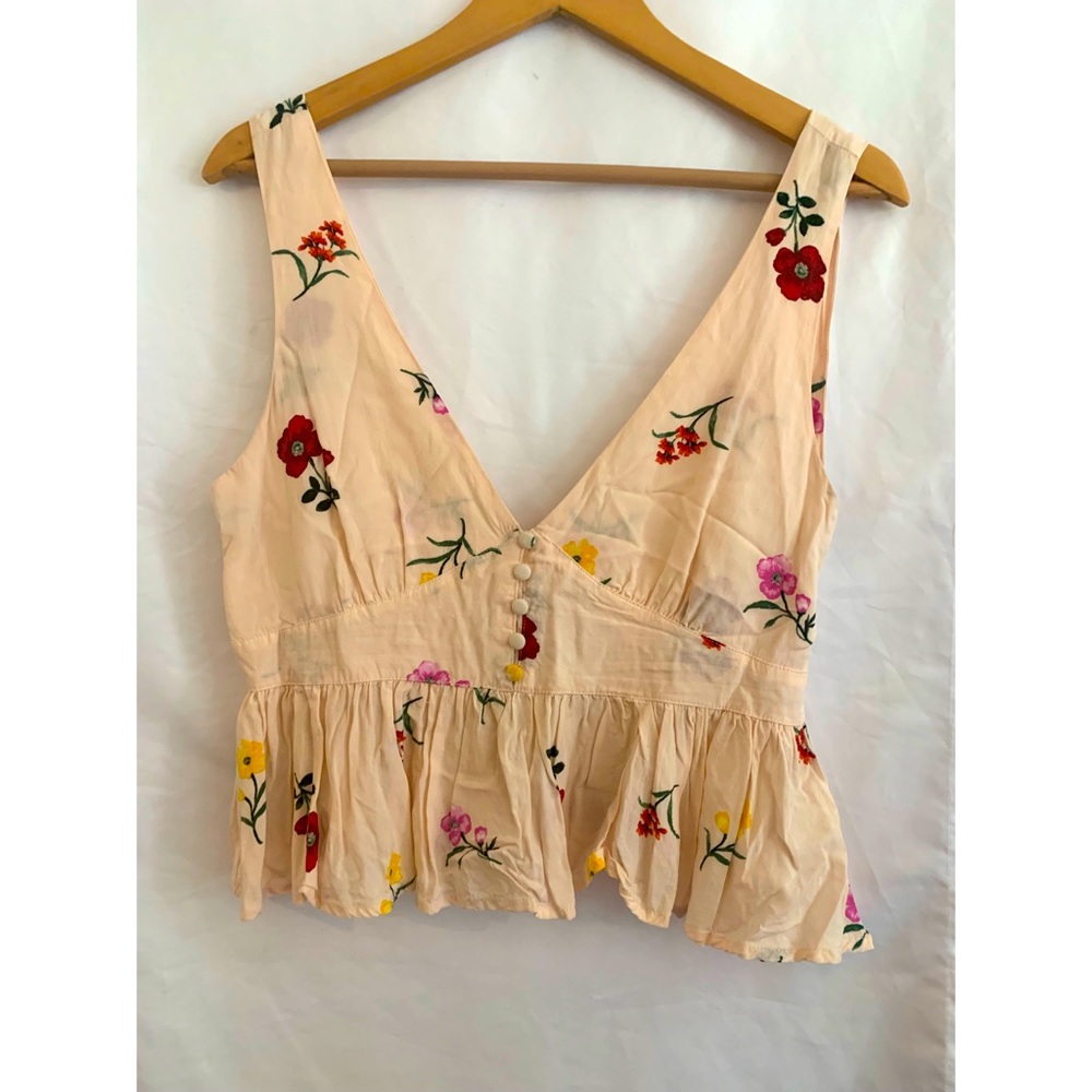 Forever 21 floral tank crop top
